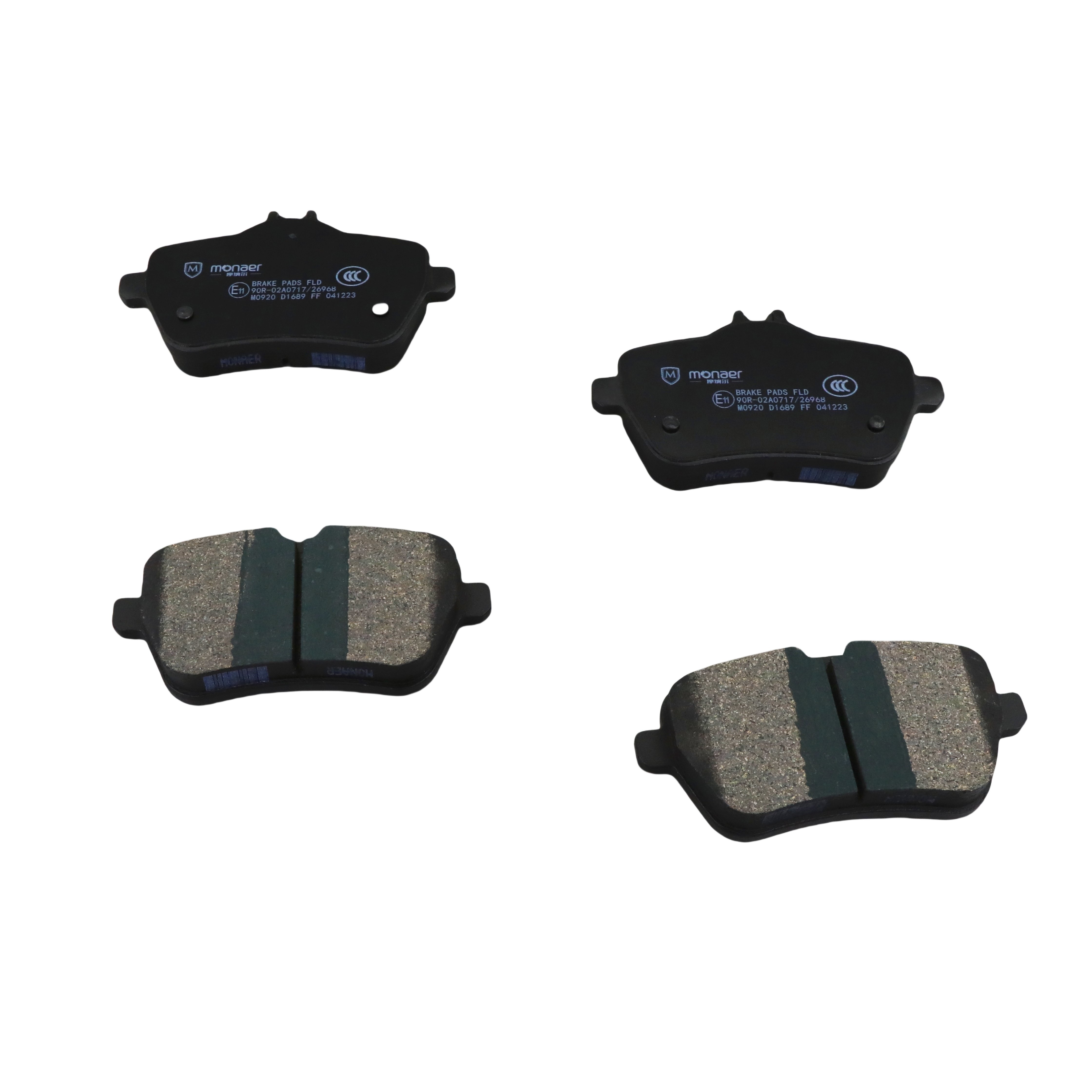 D1689 Brake Pad Manufacturer Monaer High End Ceramic Brake Pads No Sound No Dust