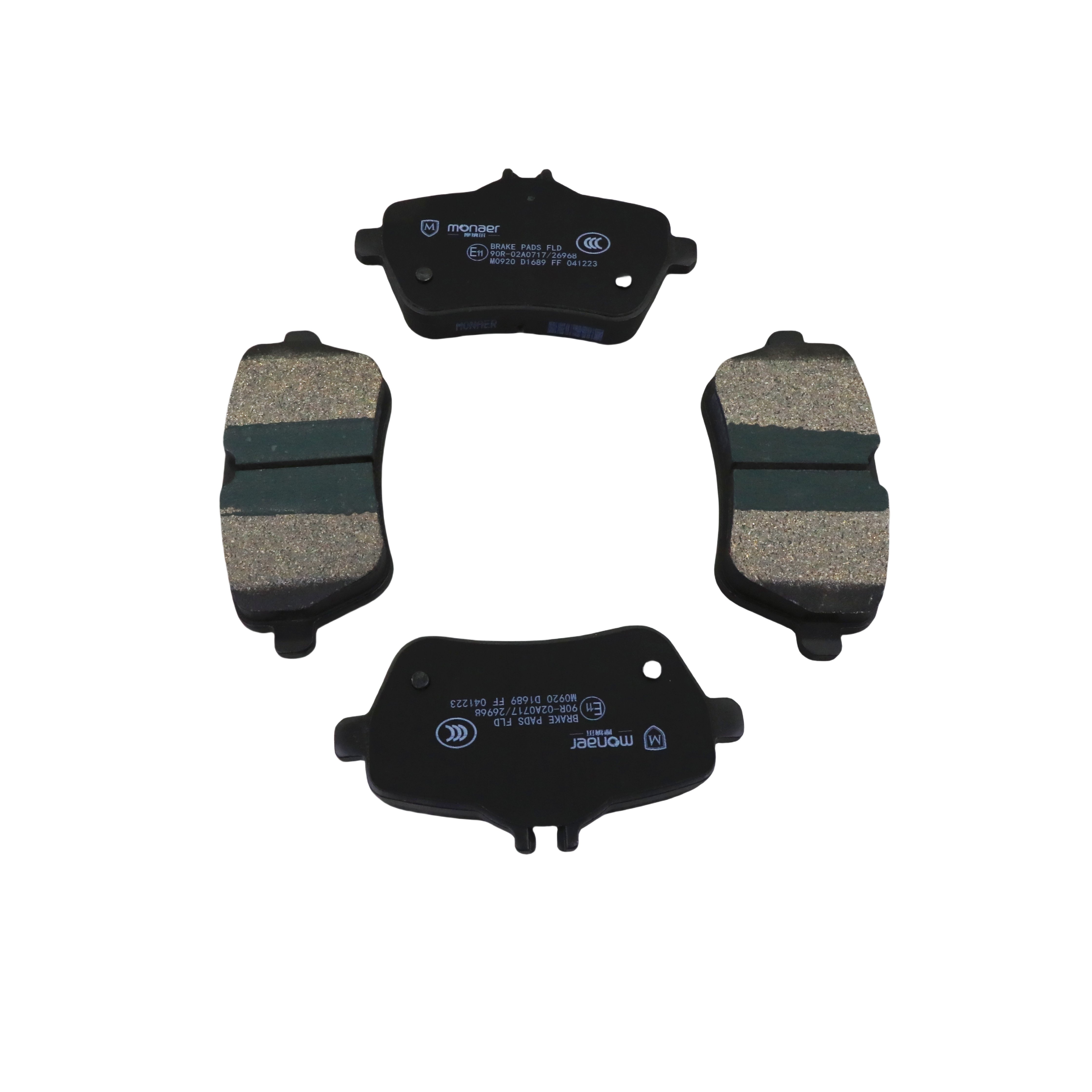 D1689 Brake Pad Manufacturer Monaer High End Ceramic Brake Pads No Sound No Dust