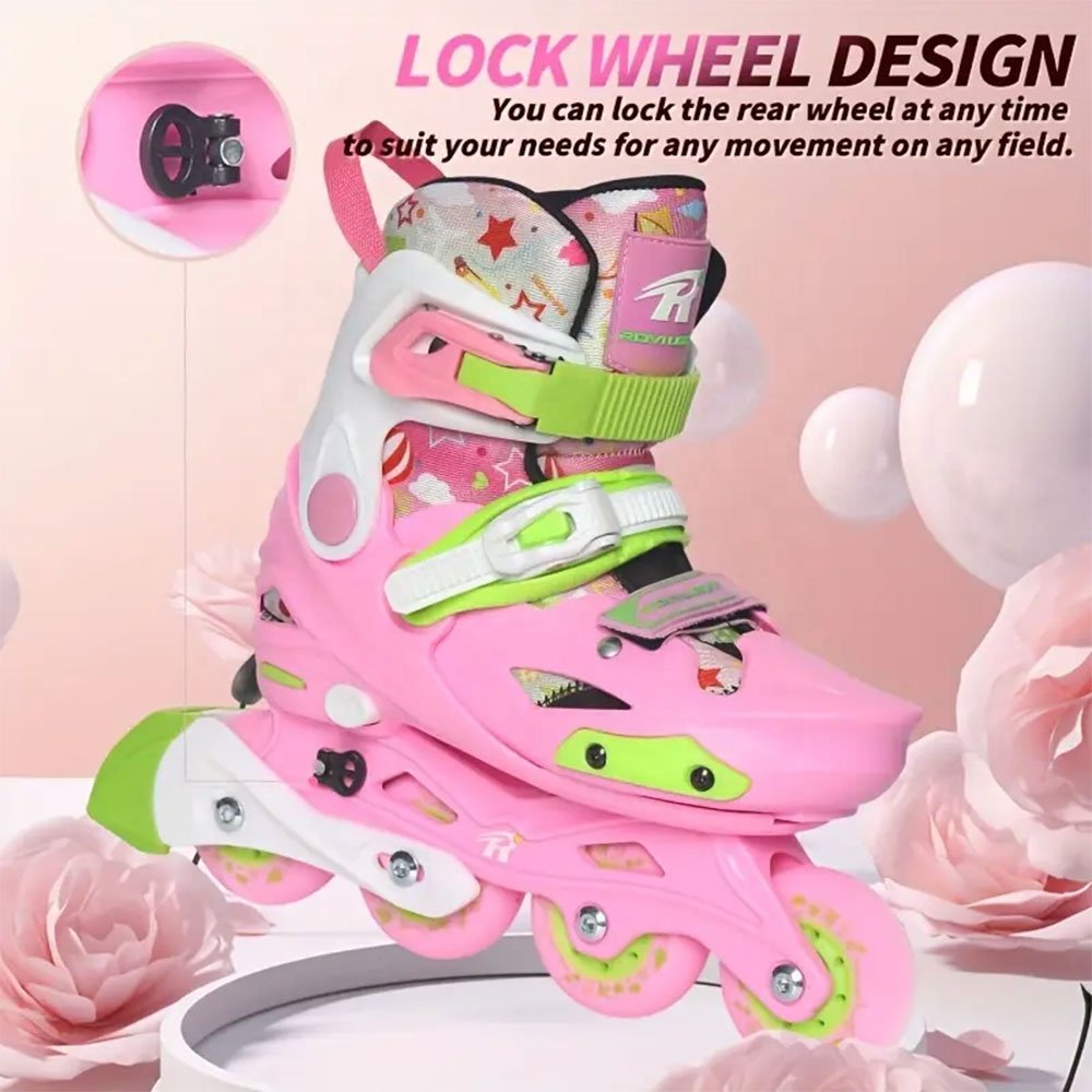 Wholesale Adjustable Outdoor Skate Wear-resisting & Breathable Roller Skates Shoes Adjustable 4 Roller Skate for Kids