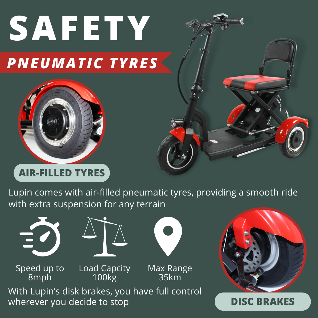E Bike Mobility Ebike Moped Scooter 3 Wheel Electric Adults Tricycle