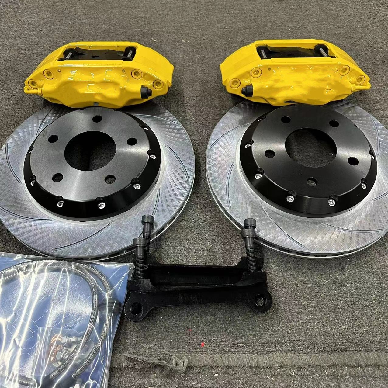 Modified Kits Racing Sport Brake Calipers Kit Vented and Drilled Slotted Brake Disc