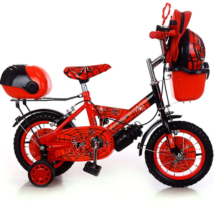 China Factory Supplier CE Approved Carriage Small Bike for Kids Bicicleta 12 COOL Kid Bicycle with Helmet School Bag Mirror