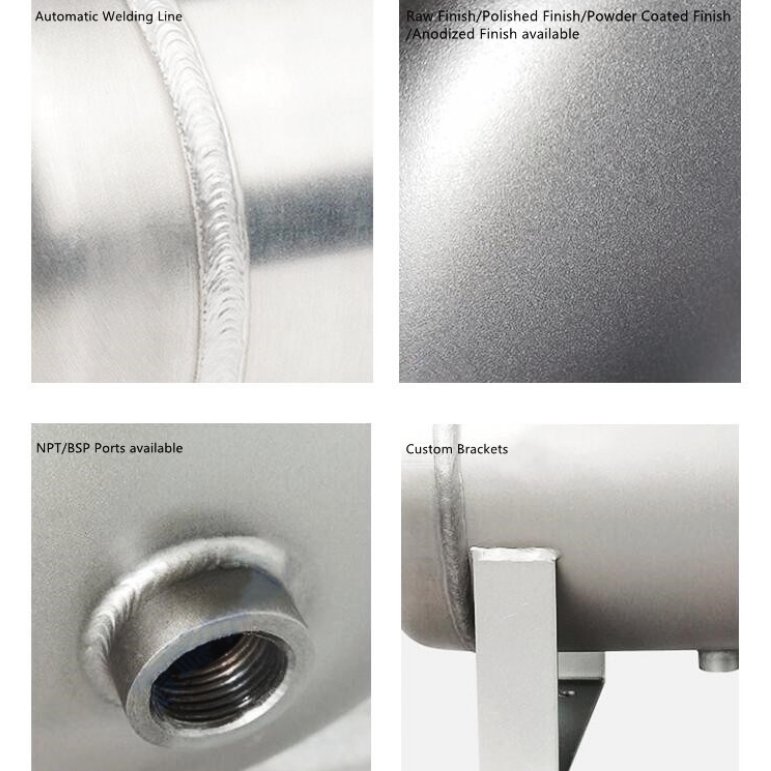 Semi Truck Parts Accessories Custom 40L Aluminum Air Tank 10.5 Gallon Air Vessel Apply for Truck Spare Parts