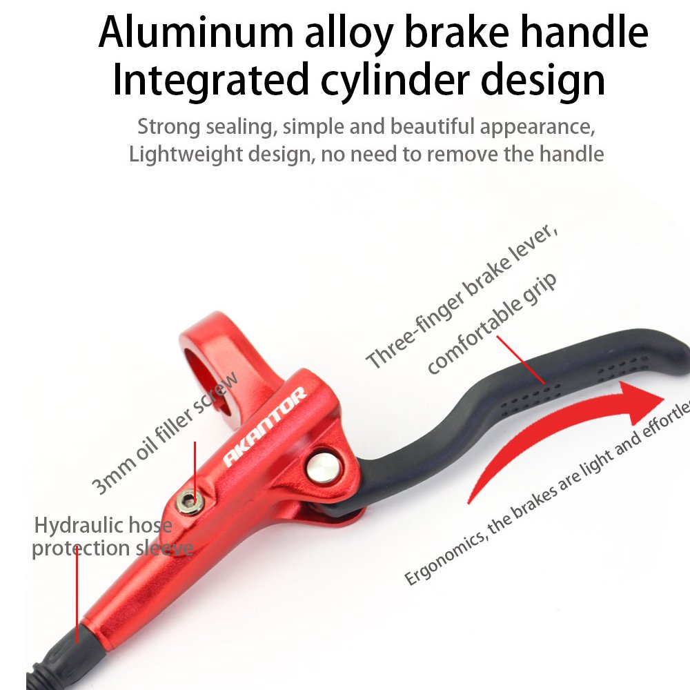 Factory AKANTOR Bicycle Four Pistons Hydraulic Brake Set MTB Bike Disc Brake 900/1600mm