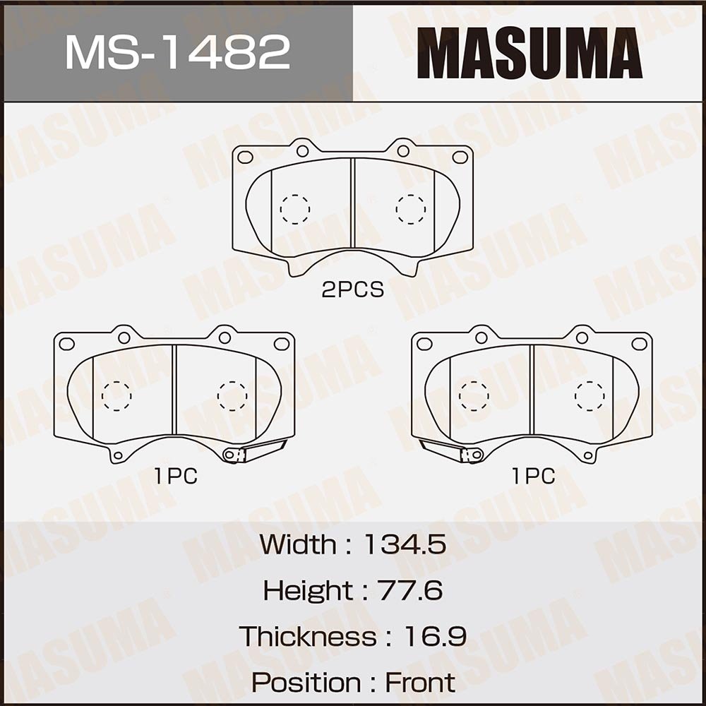 MASUMA MS-1482N Brake Pads Ceramic 04465-35290 Wholesale Japanese Brand Auto Parts Brake Pads