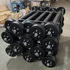 Customized 3500 Lb 7000 Lb 10000 Lb Trailer Axle Suspension AC00900201C Stub Axle with Hub Bearing and Brake Caliper Trailer