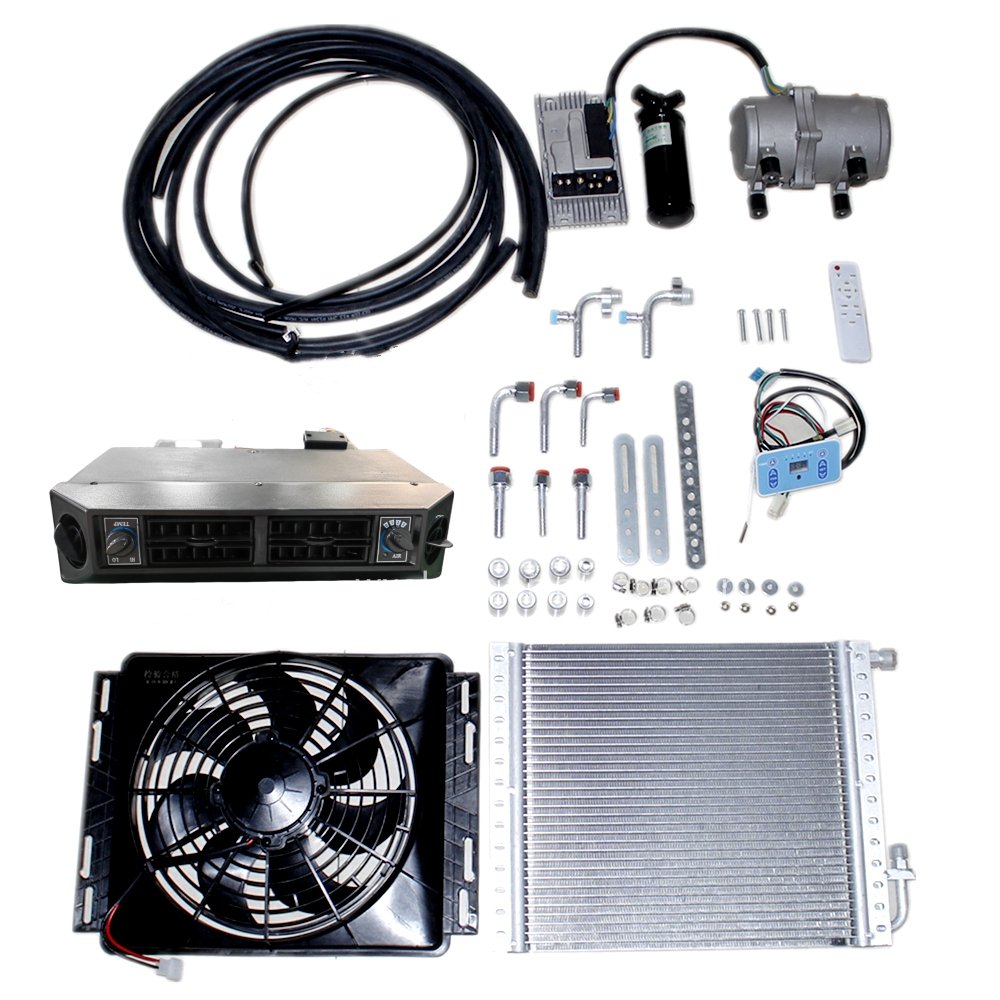 Okyrie 12V/24V Auto Parking Conditioner Hidden Large Truck & Car Refrigeration System Universal for 24V Parking