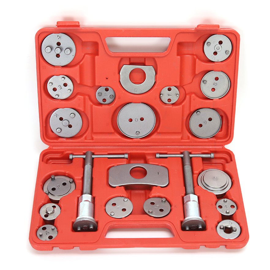 22pc Heavy Duty Disc Brake Caliper Tool Kit Car Brake Piston Compressor Rewind Tool Set