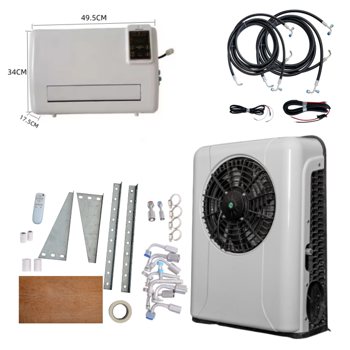 Electric 24V 12 Volt AC for RV Van Truck Sleeper 12V Car Air Conditioner Auto Parking Conditioner