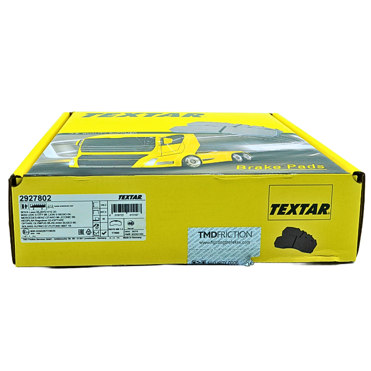 TX2927802 OEM 1617343 1800830 1856108 Auto Accessory Brake Pad Factory Price New Trailer Brake Kit Trailer Parts & Accessories