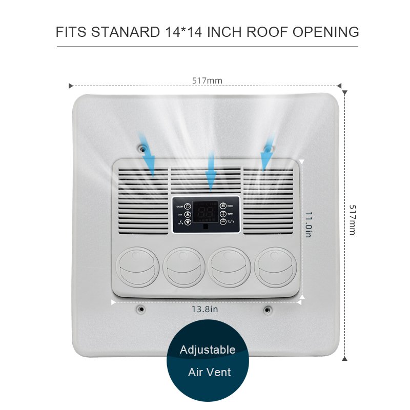 Wholesale Cartour RV 12v 24v DC Auto Parking AC Systems 12v 24v DC Ceiling Air Conditioner for Rooftop Parking
