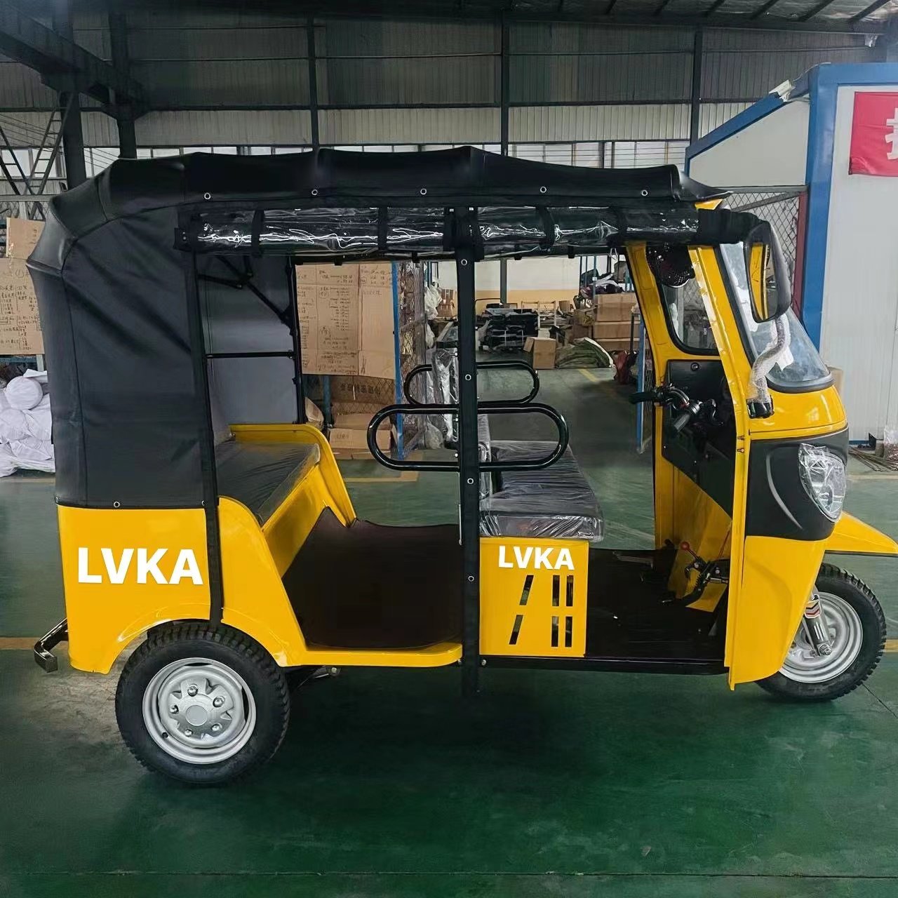 Auto Rickshaw Gasoline Motor Passengers Tricycles Tuktuk for Adults