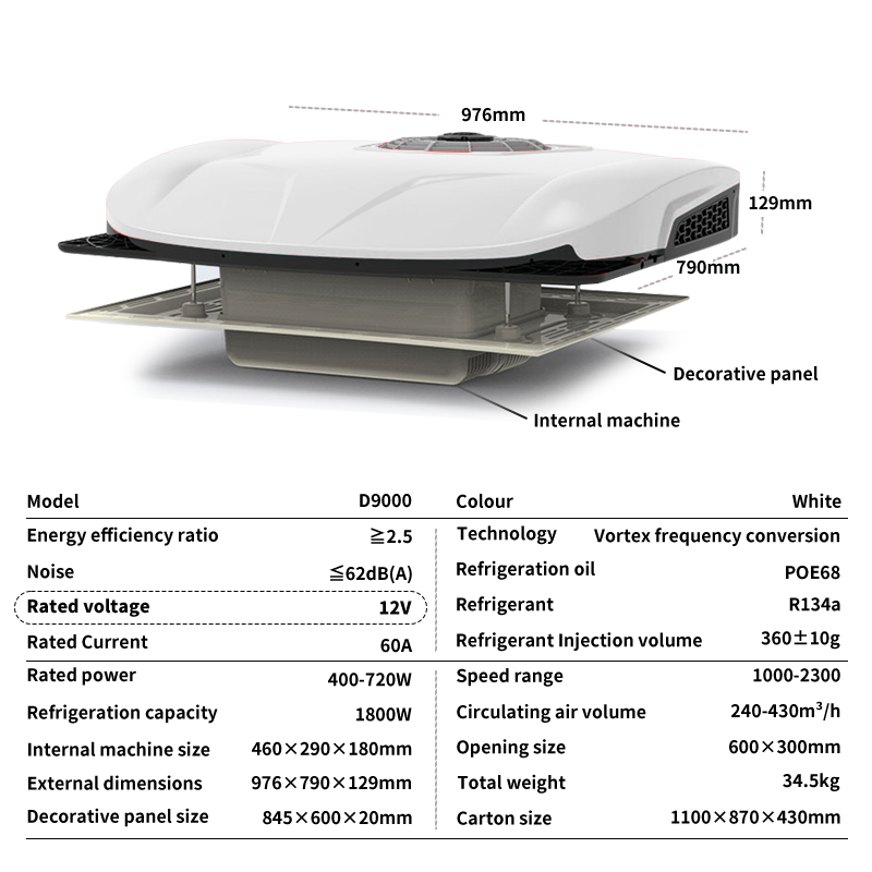 Factory Wholesale Other air Conditioning Systems 12v 24volt Parking Truck RV Bus Camper Dc Rooftop air Conditioner for Car