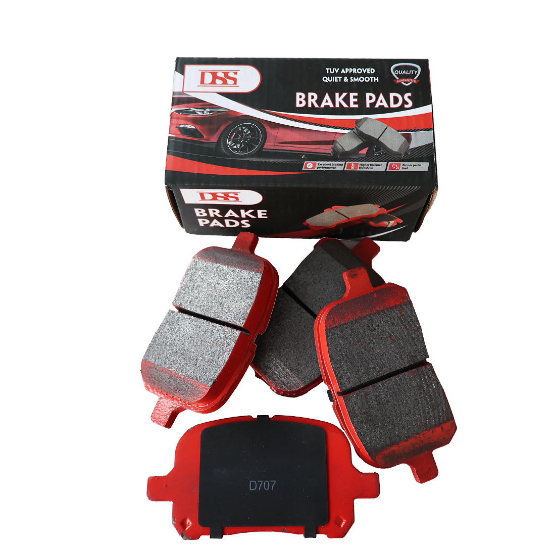 DSS Ceramic Brake Pads for Honda High Performance Noiseless Disc Brake Pad Set with Clips & Shims OEM Quality Pastilla De Freno