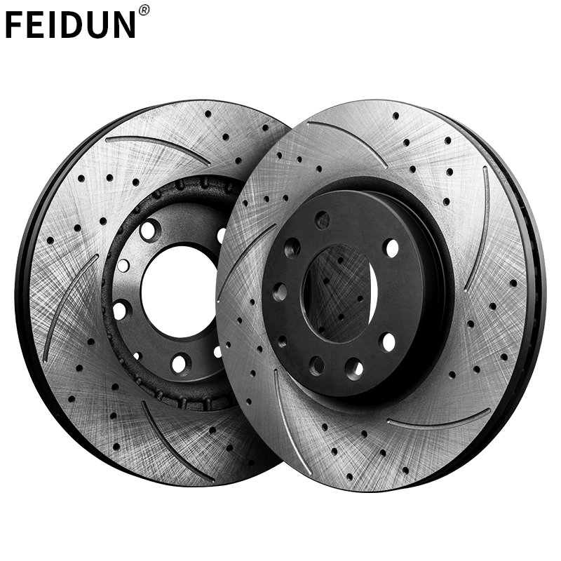 Noiseless Auto Brake System Car Brake Discs Good Heat Dissipation for audi A6 C5 1997-2001