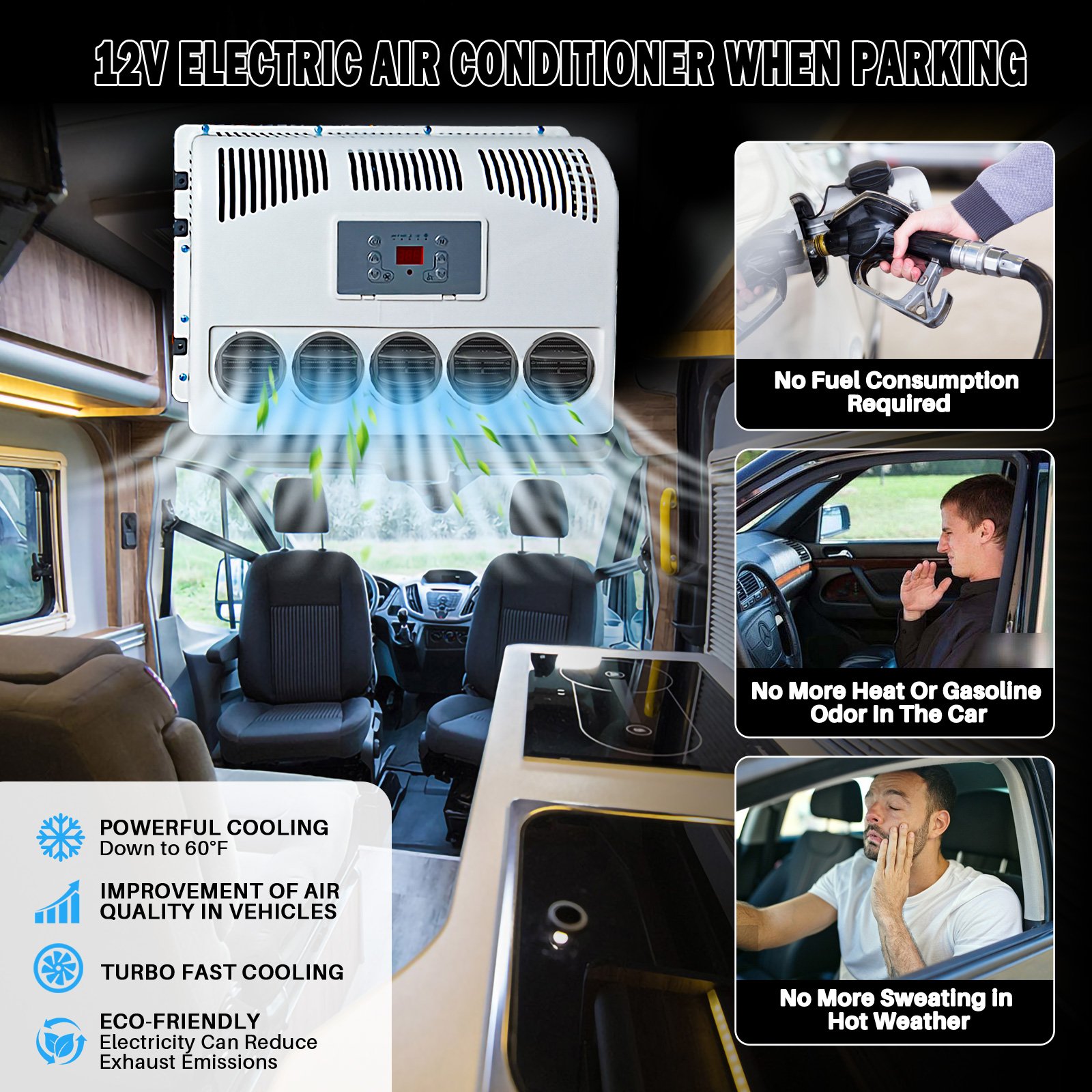 Wholesale 24V Auto Parking Conditioner for RV/Tractor/Cab/Truck Sleeper 500-2600W R134a Split Machine with Auto Parking Cooler