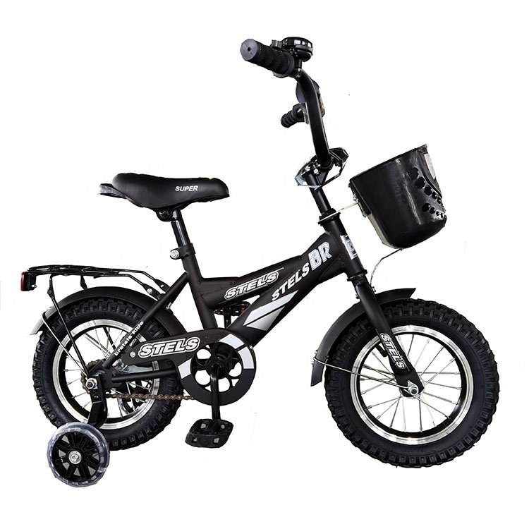 Most Popular STELS Brand 16 Inch Kids Bike Children Bicycle Russia Market Good Quality Black Blue Kids Bicycle with Front Basket