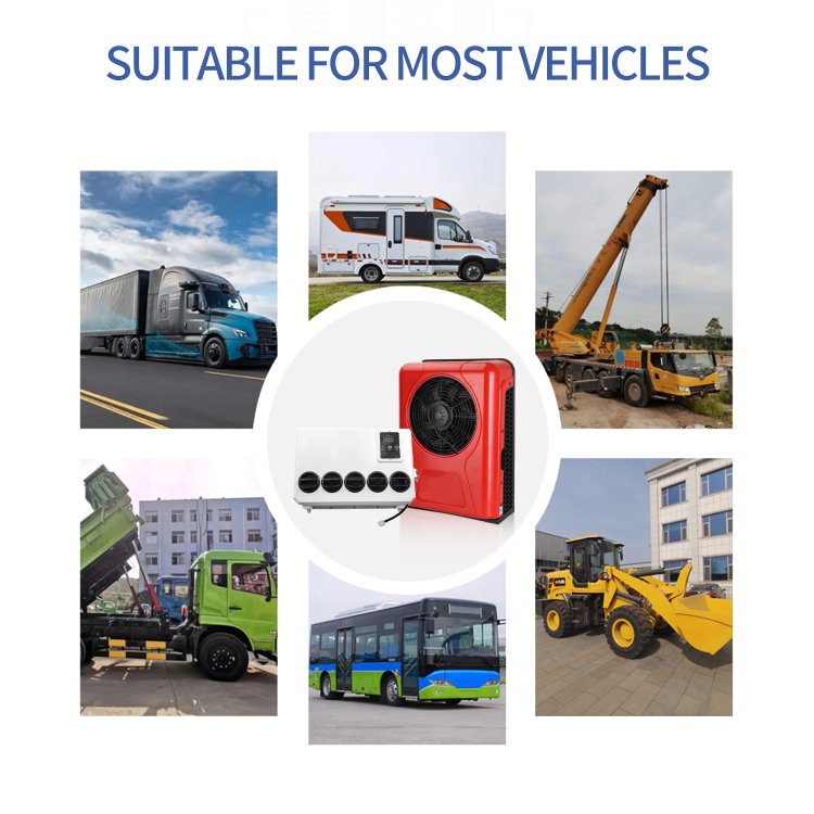 Electric Air Conditioner Cooling 12V 24V Truck RV Sleeper Parking Air Conditioner Truck Cabs Mini Split Air Cooler Fan No Fuel