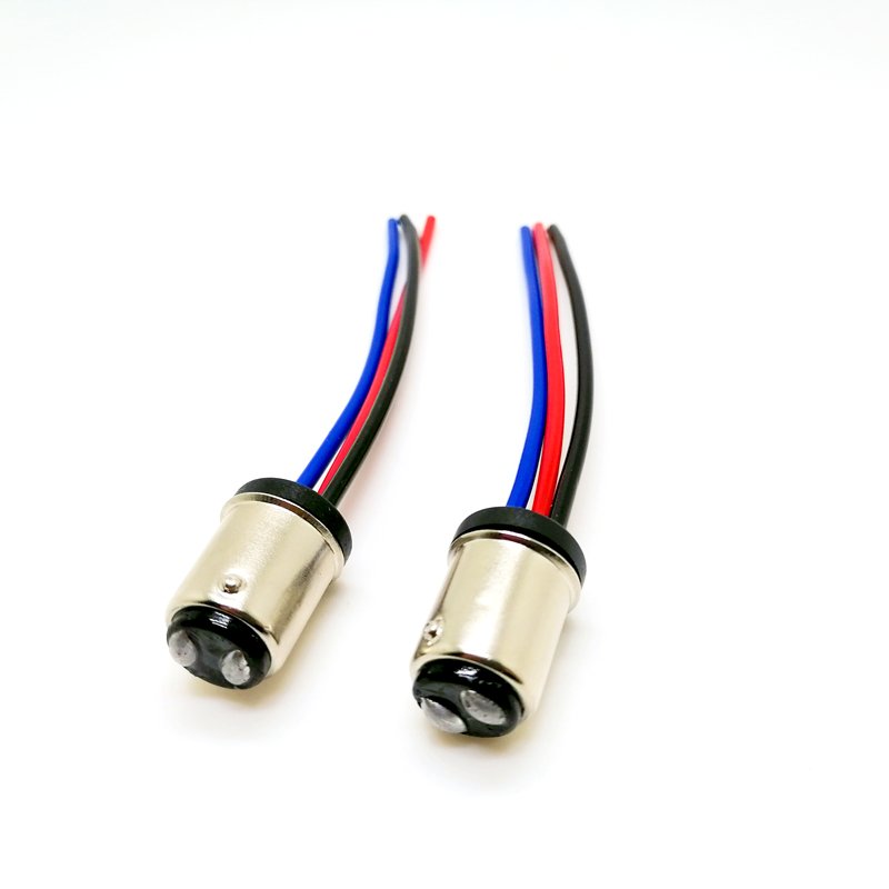 SKYEARTH Factory Offer LED Socket Adapter Connector T20 1157 Male Car LED Bulb Holder Cable Pigtail Harness