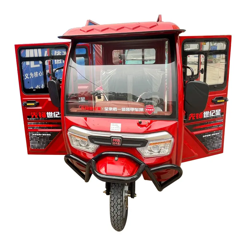 Factory Customized Electric Truck Household Adult Cargo Motorcycle Closed 4 Doors Spacious Electric Tricycles