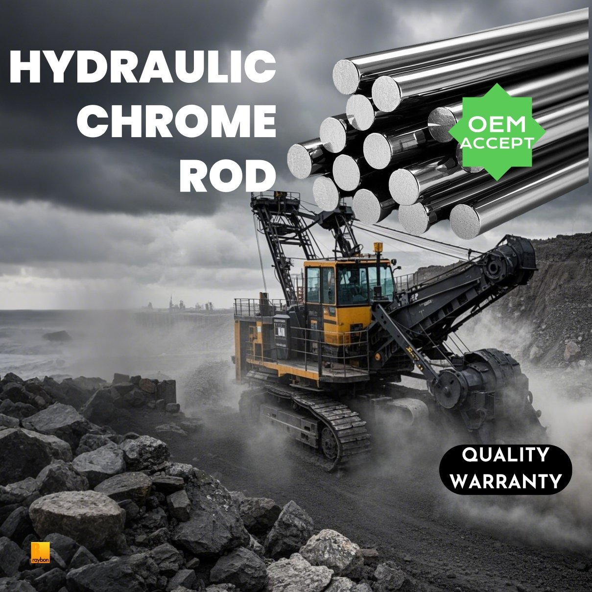 Prime CK45 40CrMo Hard Chrome-Plated Steel Bar Multi-Pass Detection Hydraulic Cylinder Piston Rod With New Linear Shaft