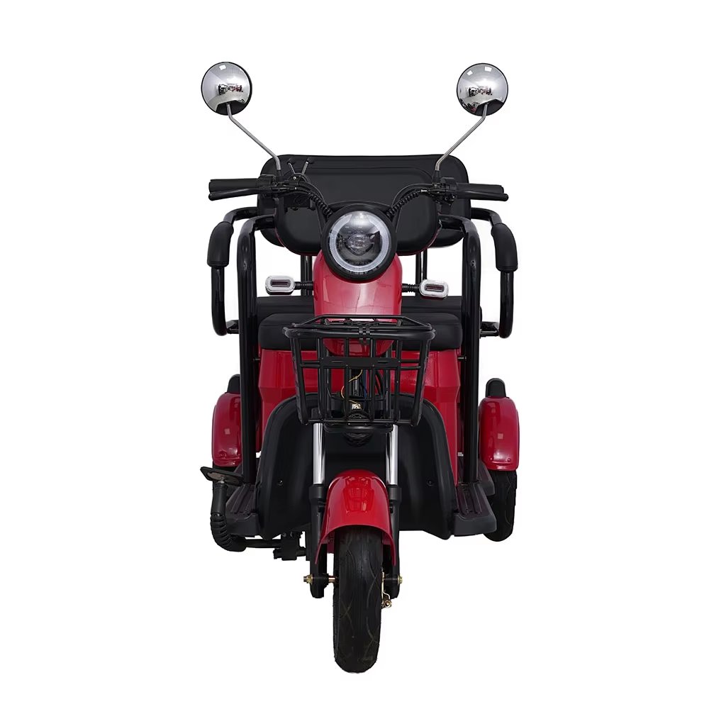 Hot Sale Red Electric Tricycle, Eco-friendly Tricycle, Fashionable Tricycle for Riding Out