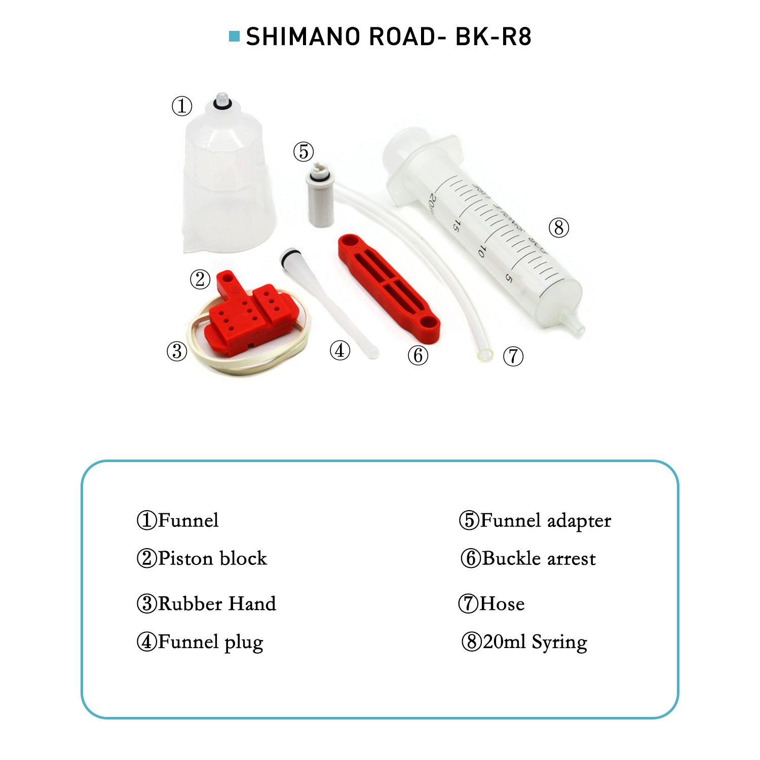 Bike Hydraulic Disc Brake Bleed Kit Tool for SHIMANO ROAD BRAKE SYSTEM Bike Repair Tool Kit
