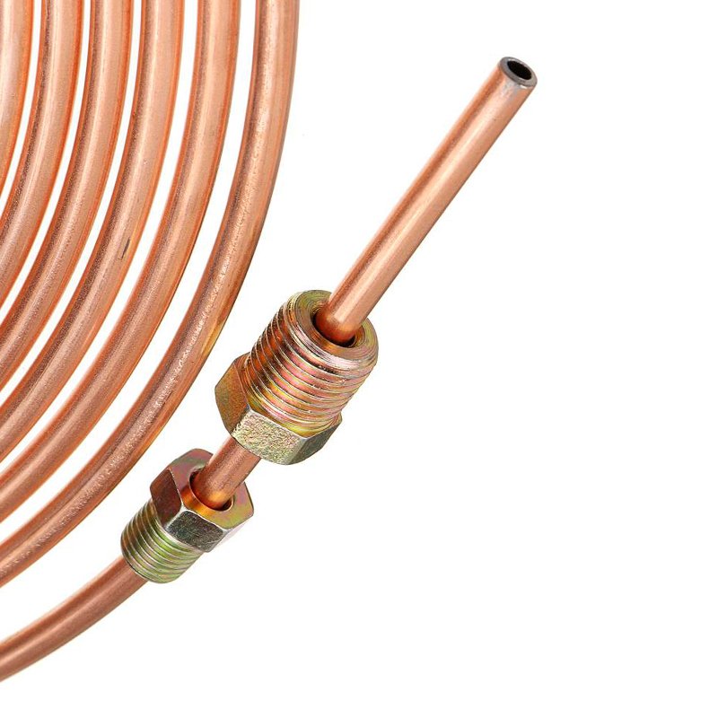 25ft 7.62m Roll Tube Coil of 3/16" OD Copper Iron Brake Pipe Car Brake Line Tubing