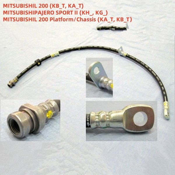 Mitsubishi 1/8 Inch High Pressure Corrosion Aging-Resistant Brake Hose Assembly Car Off-Road Vehicle Hydraulic Auto Brake System