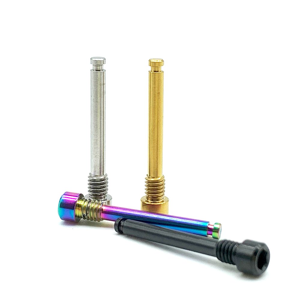 2 Pcs/lot AI CYCLING M4 Titanium Bicycle Disc Brake Pads Thread Pins for Hydraulic Caliper Bolts Plug