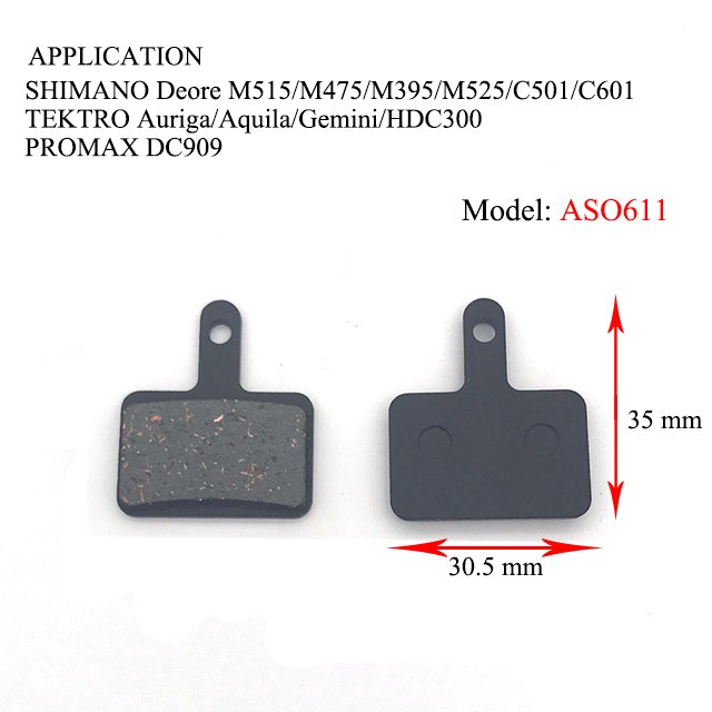 Bicycle Brake Pad MTB Brake Parts Cycling Durable Silent Semi Metallic Bicycle Disc Brake Pads