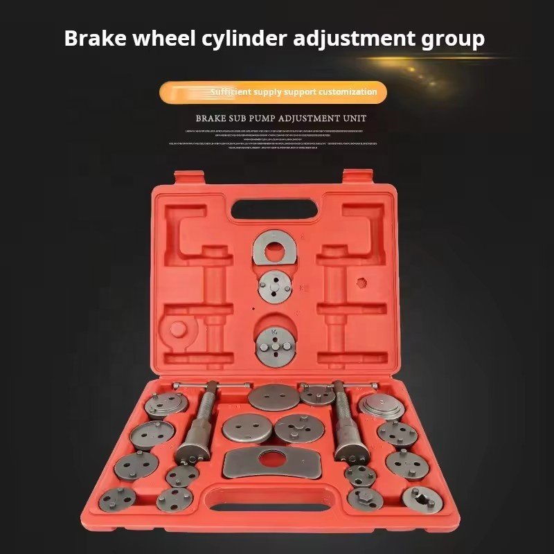 HF 22pcs Universal Car Brake Pad Repair Tool Kit Disc Brake Caliper Piston Compressor Wind Back Customizable OEM Tool Case/Box