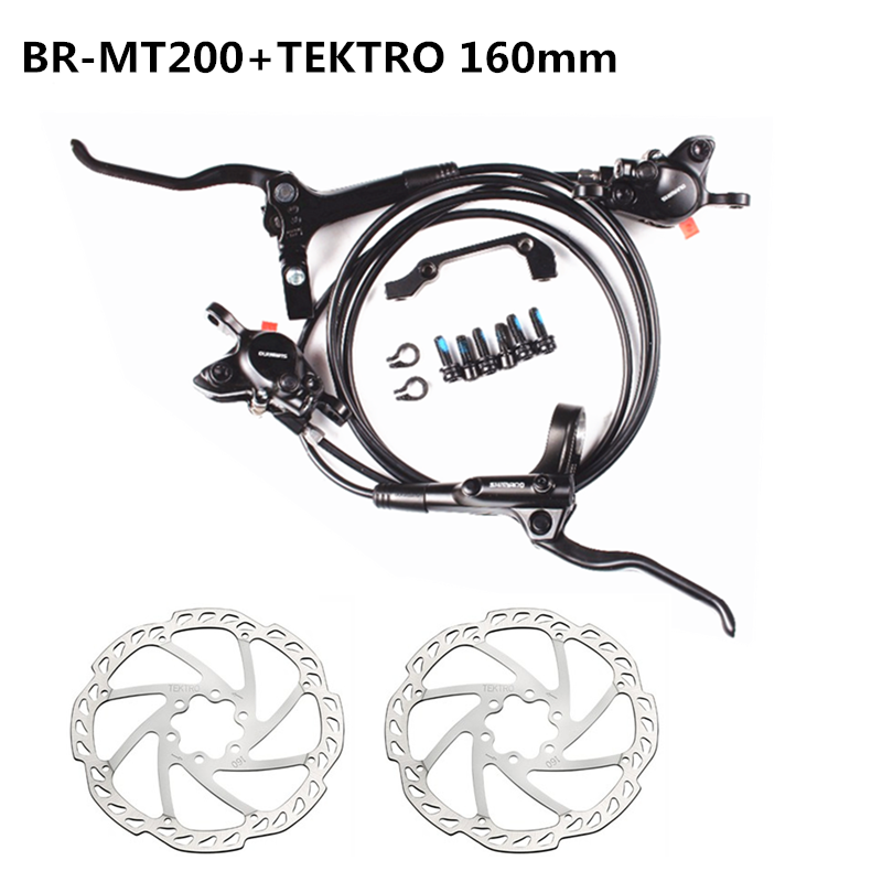 Shimano BR-BL-MT200 M315 Brake Bicycle Set for MTB & BMX Hydraulic Disc Brake with Pads Clamp Mountain Bike From M315 Brake
