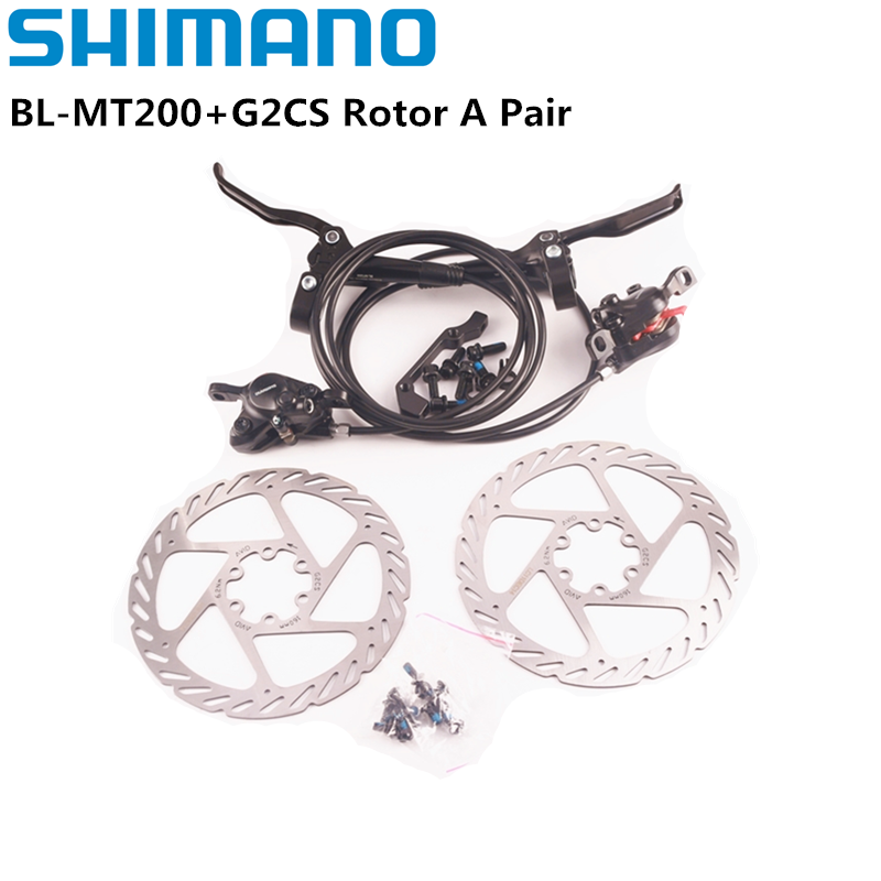 Shimano BR-BL-MT200 M315 Brake Bicycle Set for MTB & BMX Hydraulic Disc Brake with Pads Clamp Mountain Bike From M315 Brake