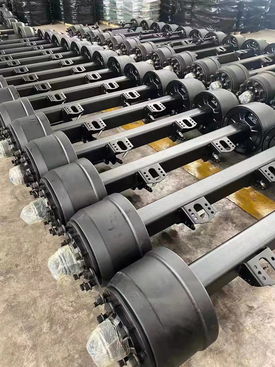German Type Rear Axle Drum Brake Trailer Axle 14T Heavy Duty Type Axle