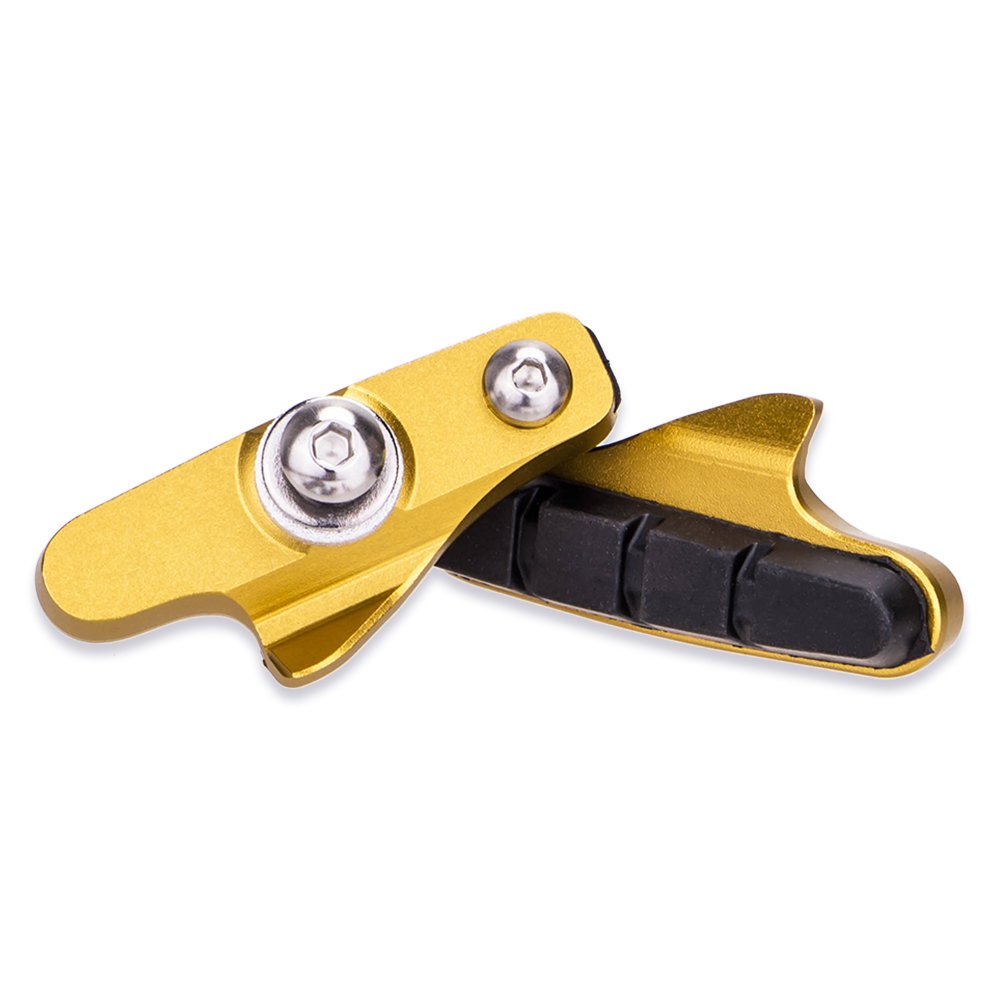 ZTTO Road Bike Brake Shoes C Caliper Hoof Replaceable Rubber Pads CNC Shell Block for Aluminum Alloy Rims Friction Wheel Brake