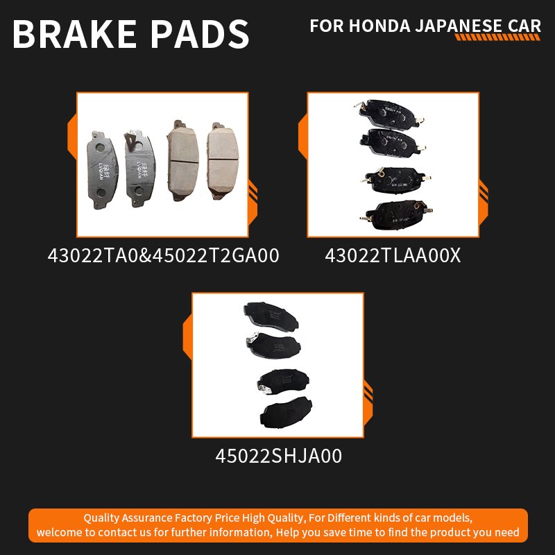 Wholesales Brake Pads Auto Clips Pad Brake OEM 43022TLAA00 43022-TLA-A00 Brakes Shoes on Sale for Honda CR-V CRV Hybrid E HEV