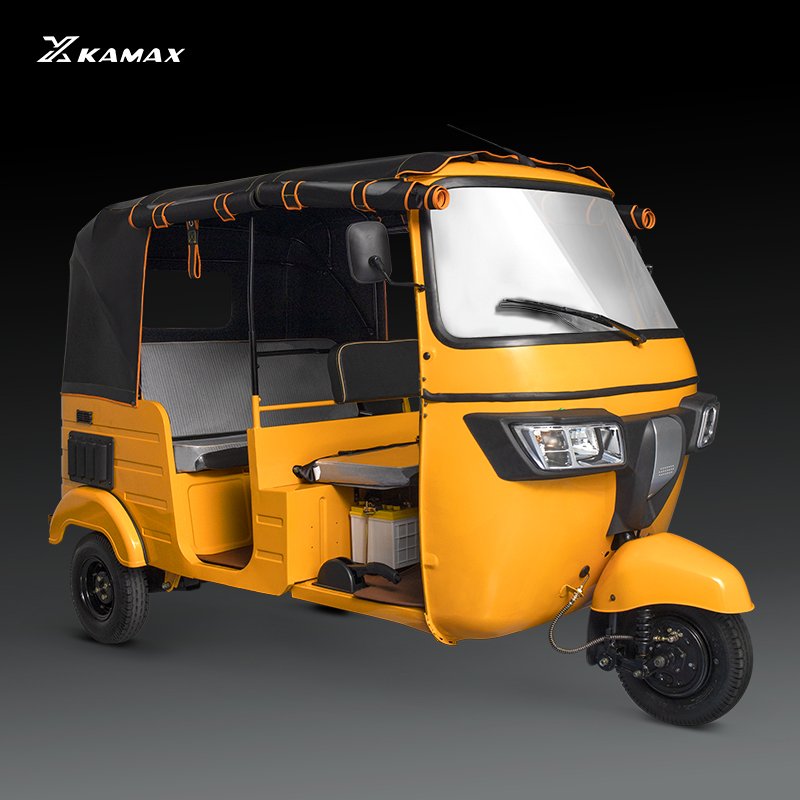 Kamax Passenger Motorized Tricycle With Cabin Moto Taxi Gasoline Tvs Tricycle Tuk Tuk Adult Passenger Tricycle 3 Wheel With Seat