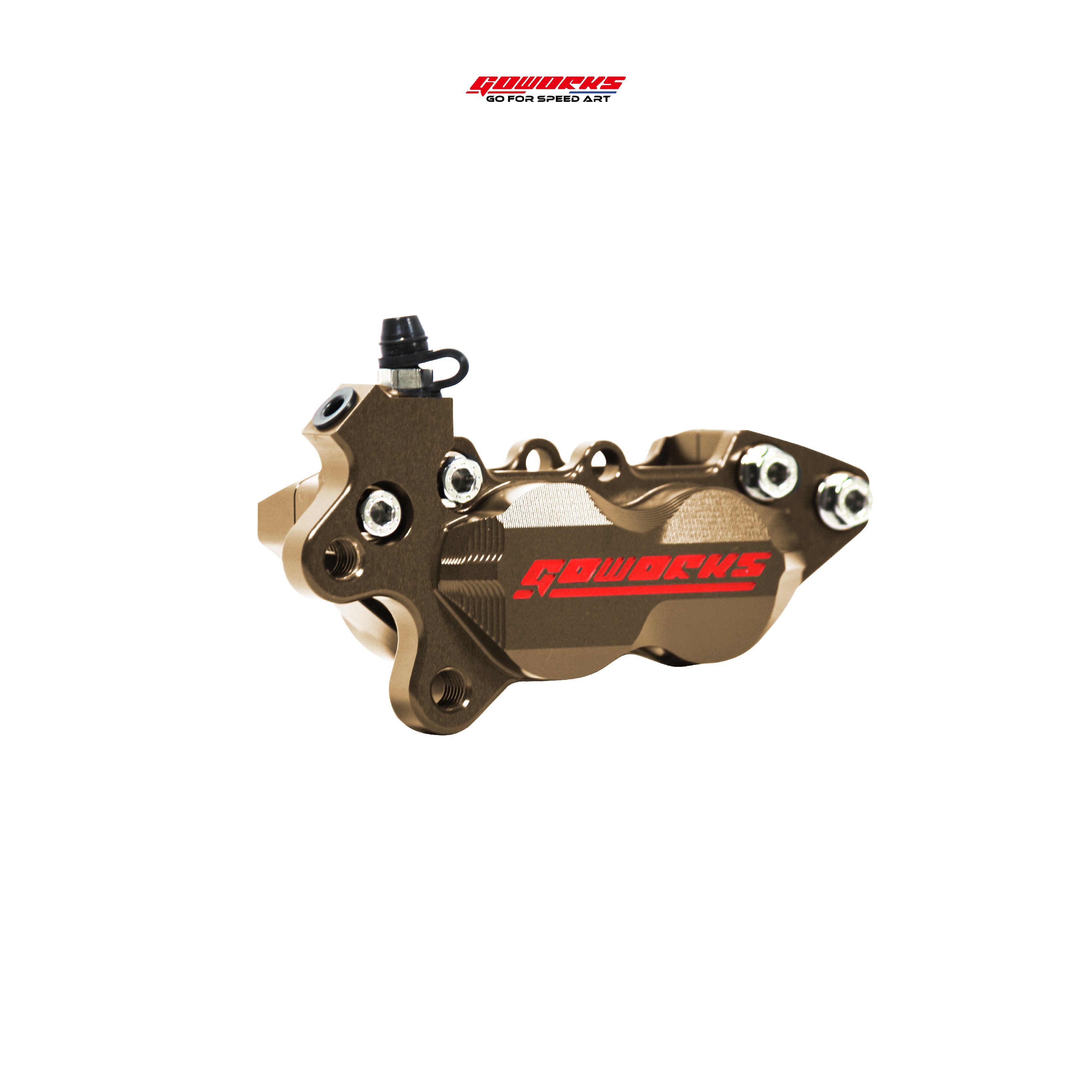 Secure High Performance CNC Universal Brake Caliper Motorcycle Cylinder Hydraulic Pump 4 Piston Aluminum(Right/Left)