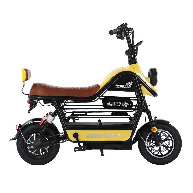 Cheap Customized 12 Inch 400W 2 Seat Electric Bike With Baby Seat Motor Bike Motorcycle Ebike Long Seat