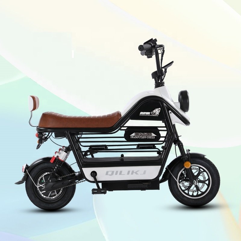 Cheap Customized 12 Inch 400W 2 Seat Electric Bike With Baby Seat Motor Bike Motorcycle Ebike Long Seat