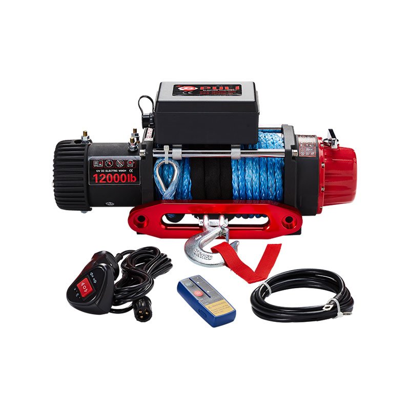 Power Motor Strong Gears Quiet Brake 12000lb Winch 12V for jeep Auto Car Offroad 4x4