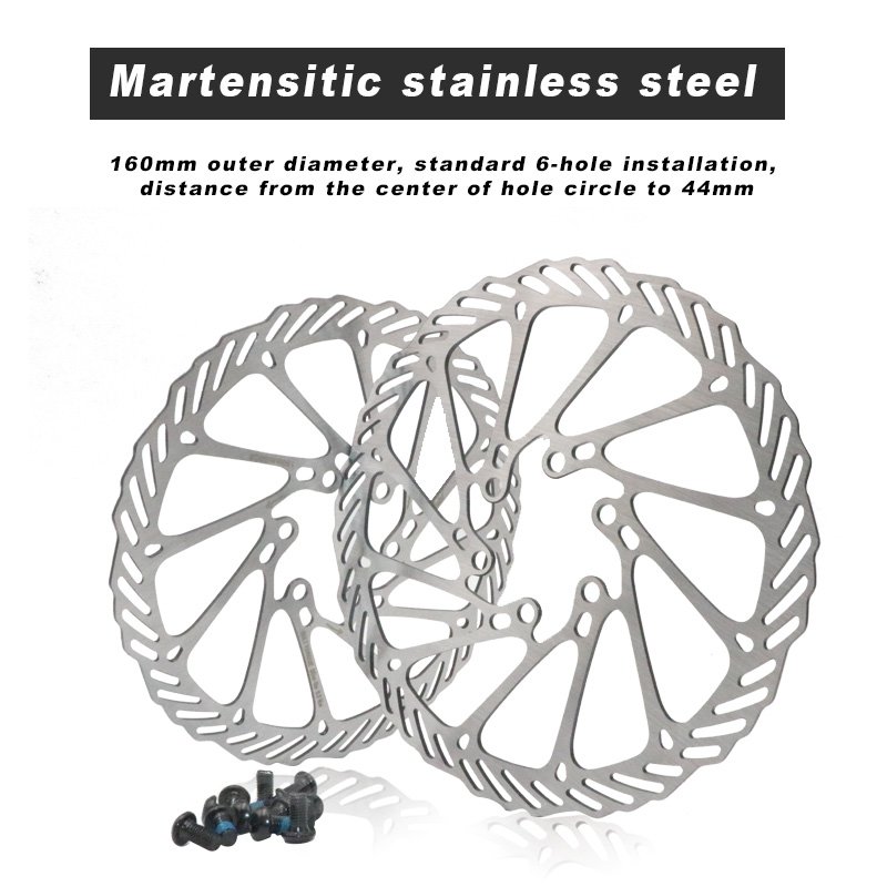 RIDERACE Bike Rotor Disc Brake Durable High Precision Stainless Steel 6 Bolts G3 Brake Pads MTB Road Bicycle Parts Accessories