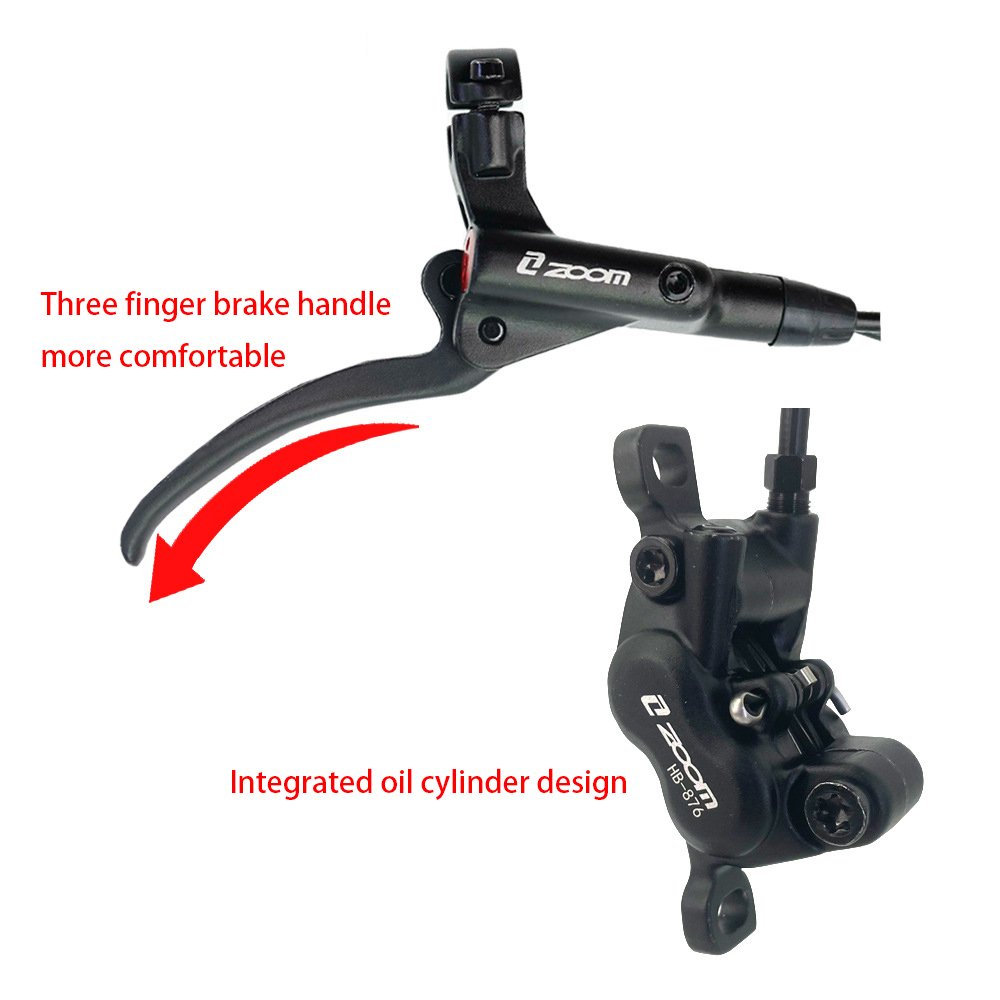 ZOOM HB876 Mtb Brake Hydraulic Brake 4 Pistons Break Set Aluminum Disc Brake for Cycle Mtb Hydraulic 160mm ZOOM HB-876 CN;GUA
