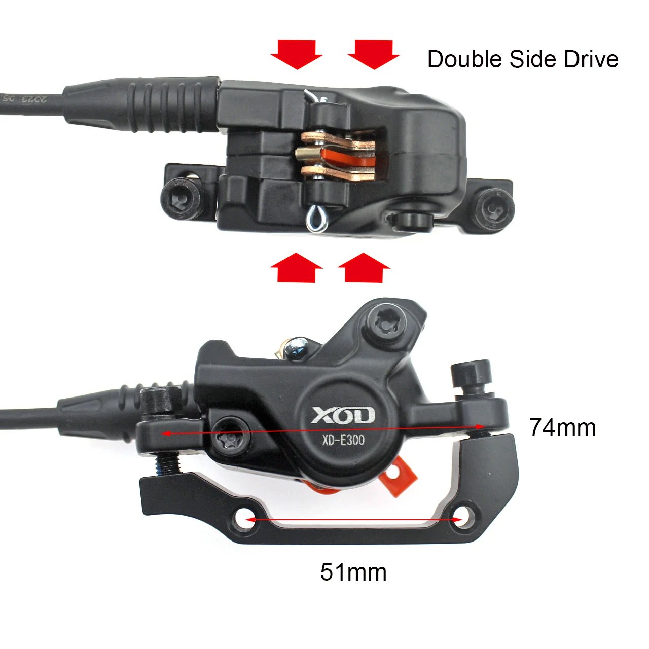 E-Bike Electric Folding Bicycle MTB Bicycle Hydraulic Brake Kit for for Driving Oil Disc Brake of Bicycle Brake Caliper