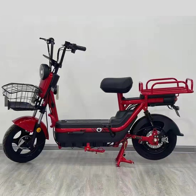 Takeaway E-bike Front Fork/rear Wheel Shock Absorption Bike 500w 48v 14 Inch Tubeless Tire Delivery Best Electric Bicycle