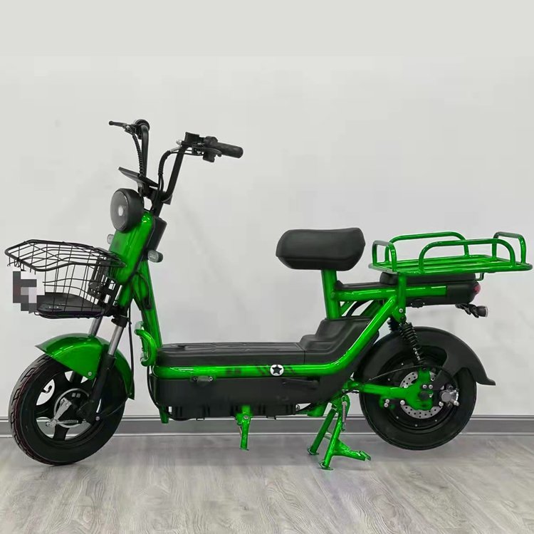 Takeaway E-bike Front Fork/rear Wheel Shock Absorption Bike 500w 48v 14 Inch Tubeless Tire Delivery Best Electric Bicycle