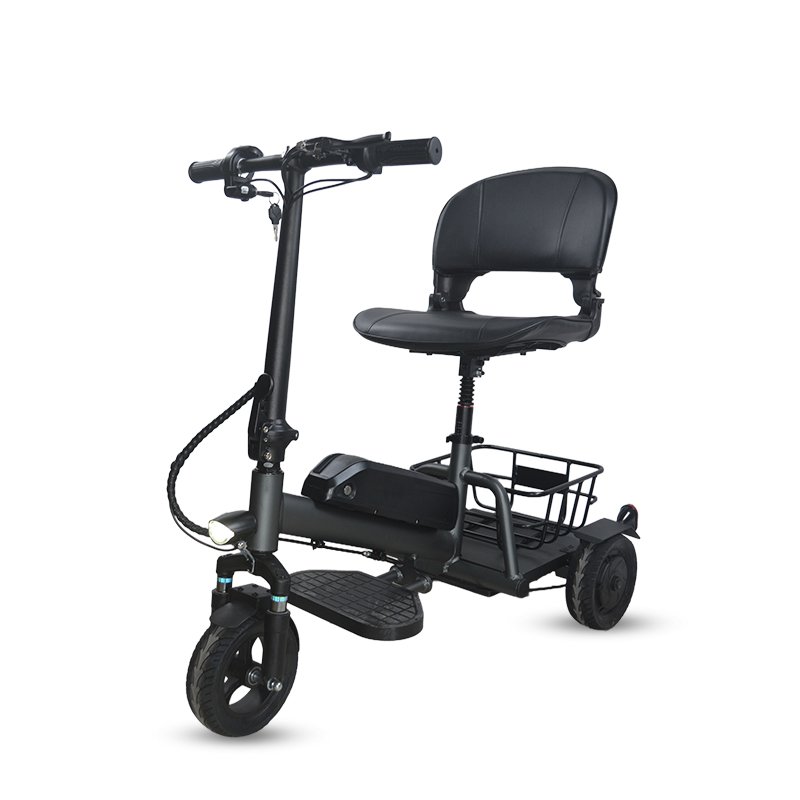 Tricycle Electric Scooter 3 Wheel 10'' Folding Electric Tricycle with Aluminum Alloy Frame for Adults