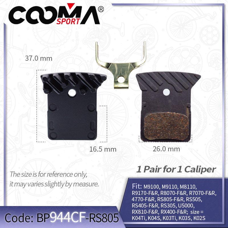 Cooling Fins Ceramic Bicycle Brake Pads for SHIMANO NUTT Caliper