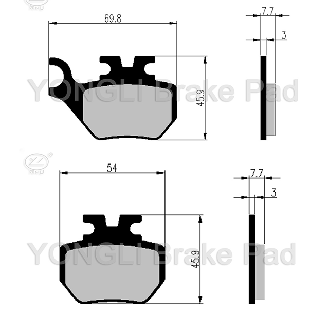 High Quality Factory Custom Semi-Metallic Ceramic Copper Based Brake Pads for Chinese Scooters New Condition Motorcycle